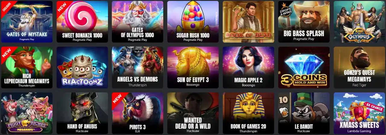 {85} Catalogo di giochi ampiamente diversificato e strutturato;