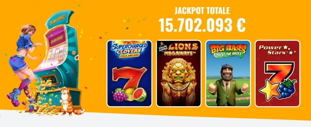 {20} I jackpot disponibili su Oh My Spins Casino sono molto allettanti.