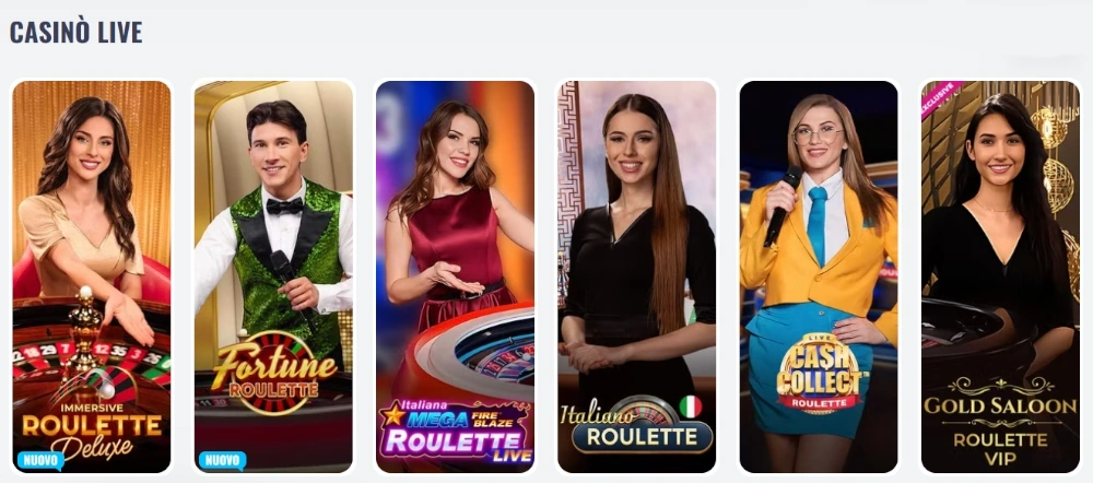 Casino live su Oh My Spins Casino Casino live su Oh My Spins Casino