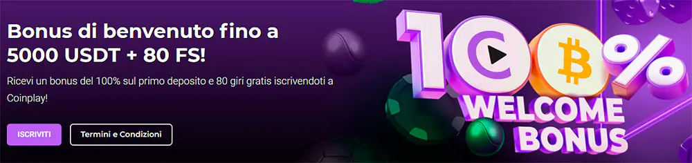 Bonus di Benvenuto Coinplay Casino