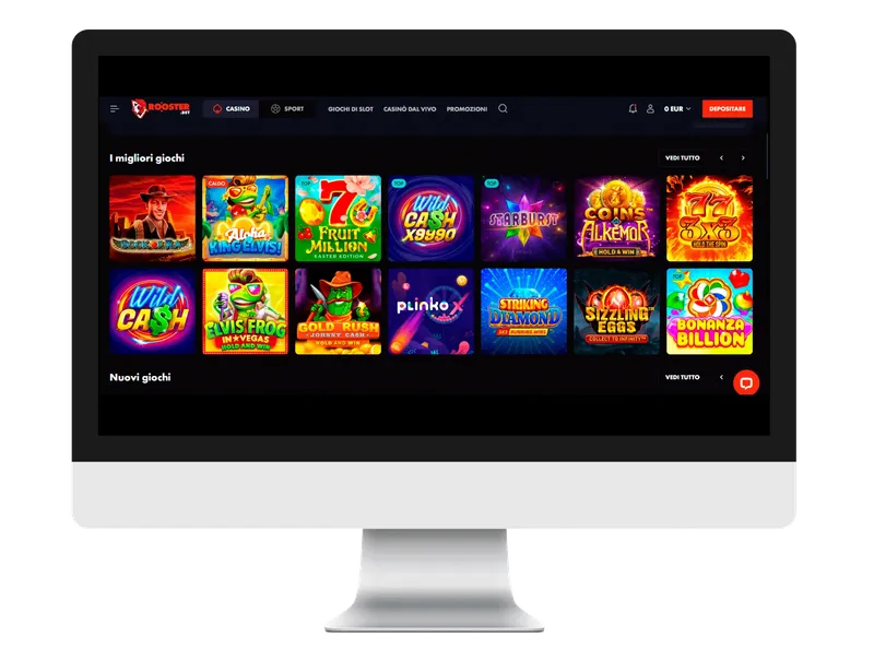 La versione mobile è completamente ottimizzata per vari browser, consentendoti di giocare ovunque tu sia. Puoi anche creare un'icona del sito direttamente sulla schermata del tuo smartphone o tablet. La versione web include tutte le funzionalità della modalità desktop: non manca nulla, tutti i giochi e le slot sono disponibili, così come le offerte bonus. Tuttavia, l'app di Casino Rooster Bet non è disponibile né per Android né per iOS.