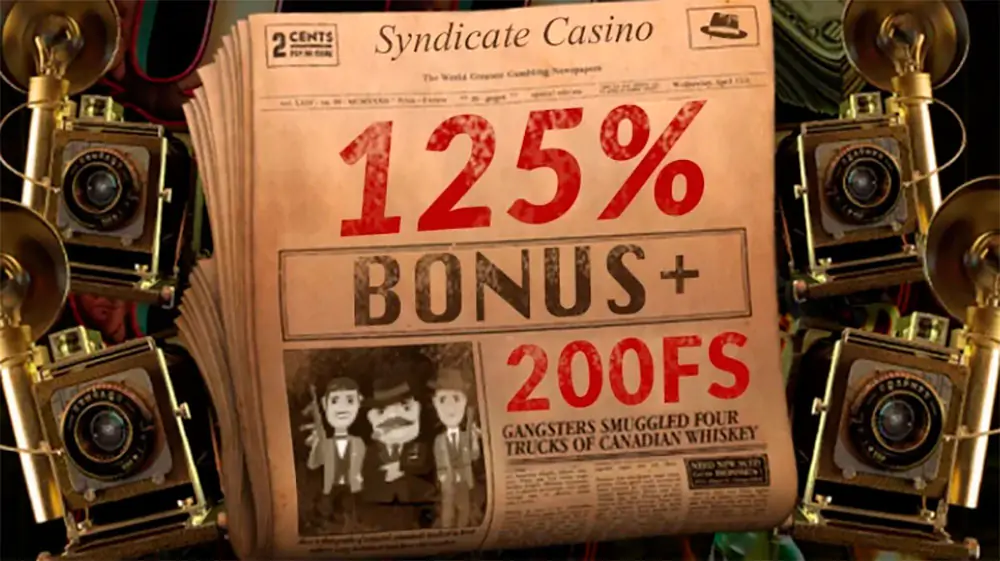 Bonus di benvenuto Syndicate Casino