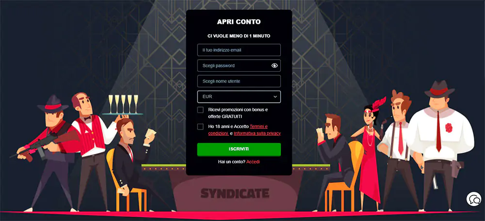 Syndicate Casino Registrati